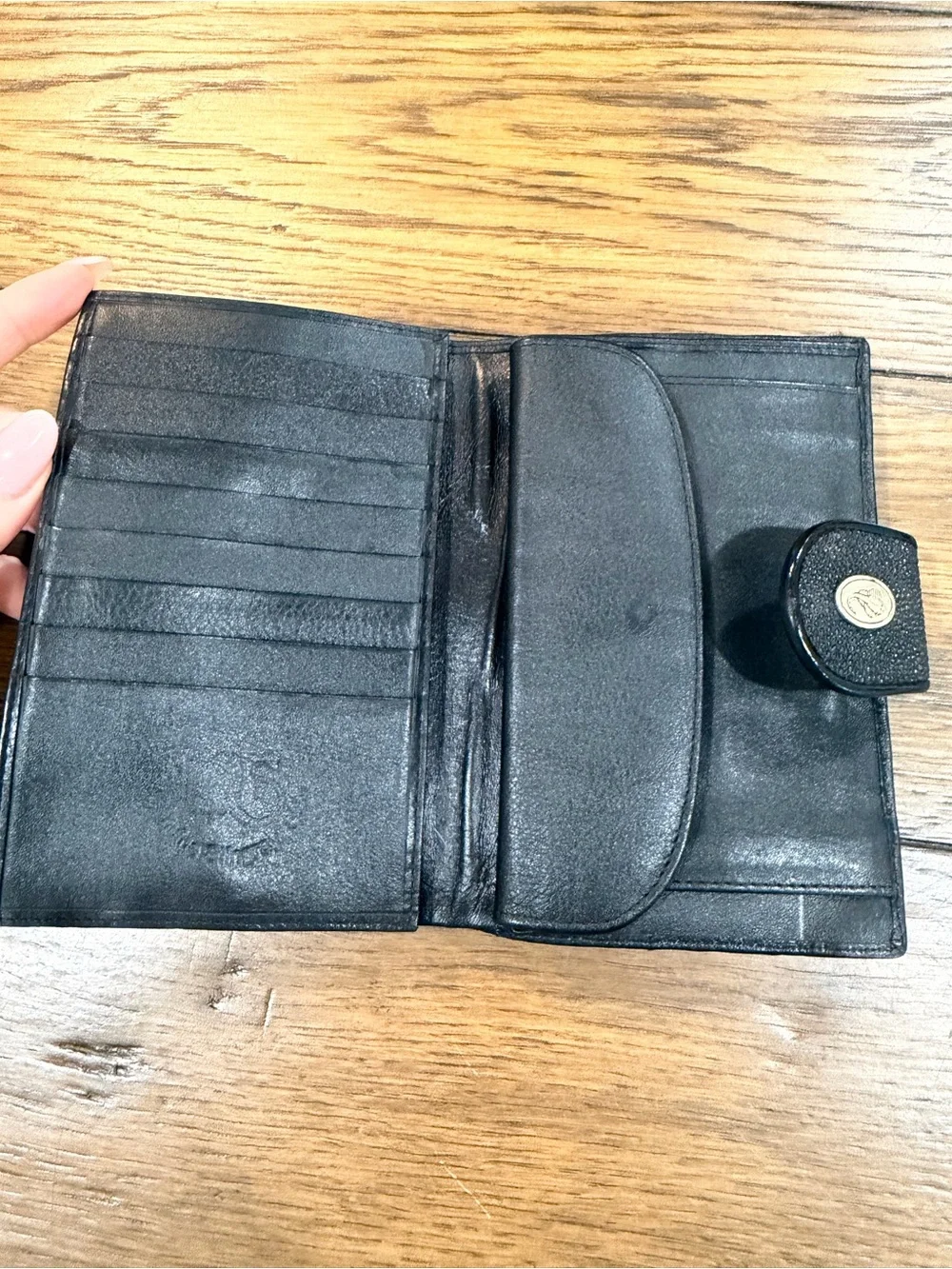 Classic Black Stingray-Texture Women's Wallet